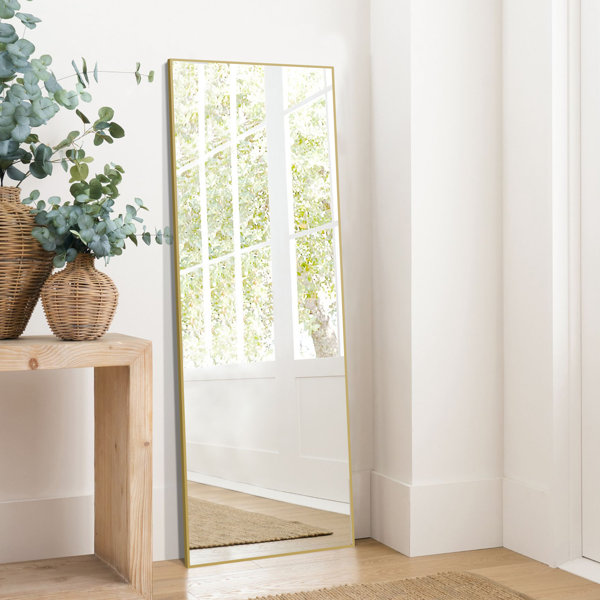 Mercer41 Sabbattus 64"x 21" Rectangle Metal Full Length Mirror Floor